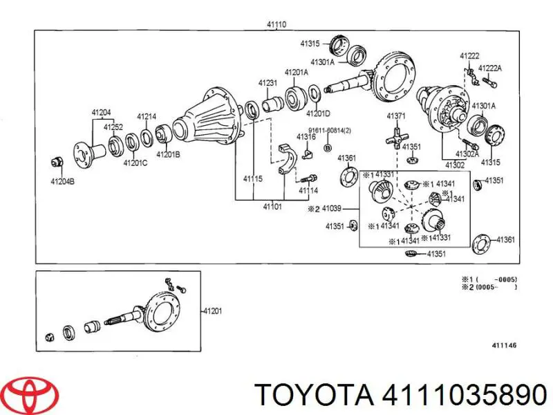 Diferencial eje trasero Toyota Land Cruiser 90 (J9)