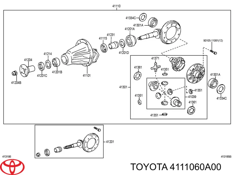 Grupo trasero Toyota 4111060A00 precio, desde 5712,02 EUR