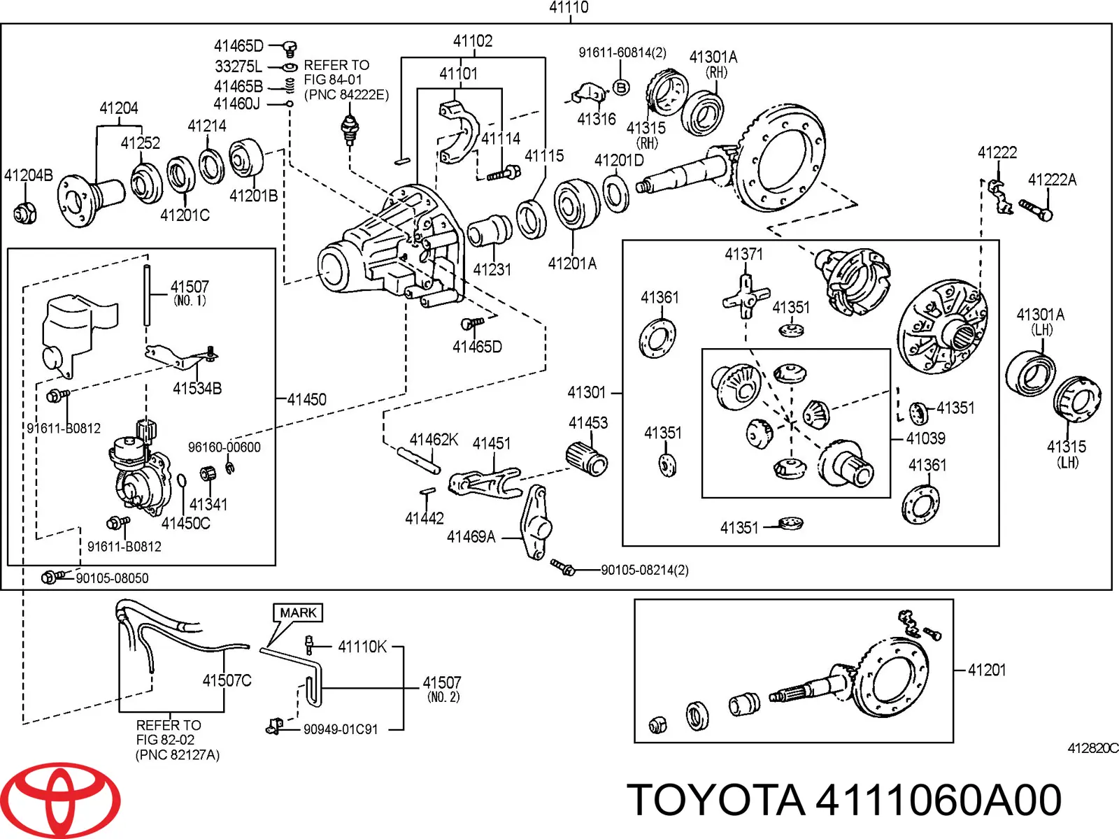 Diferencial eje trasero Toyota Land Cruiser PRADO ASIA (J12)