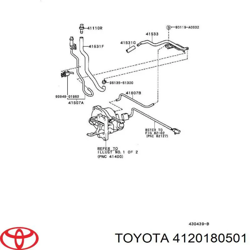 4120180501 Toyota componente par, diferencial para eje trasero