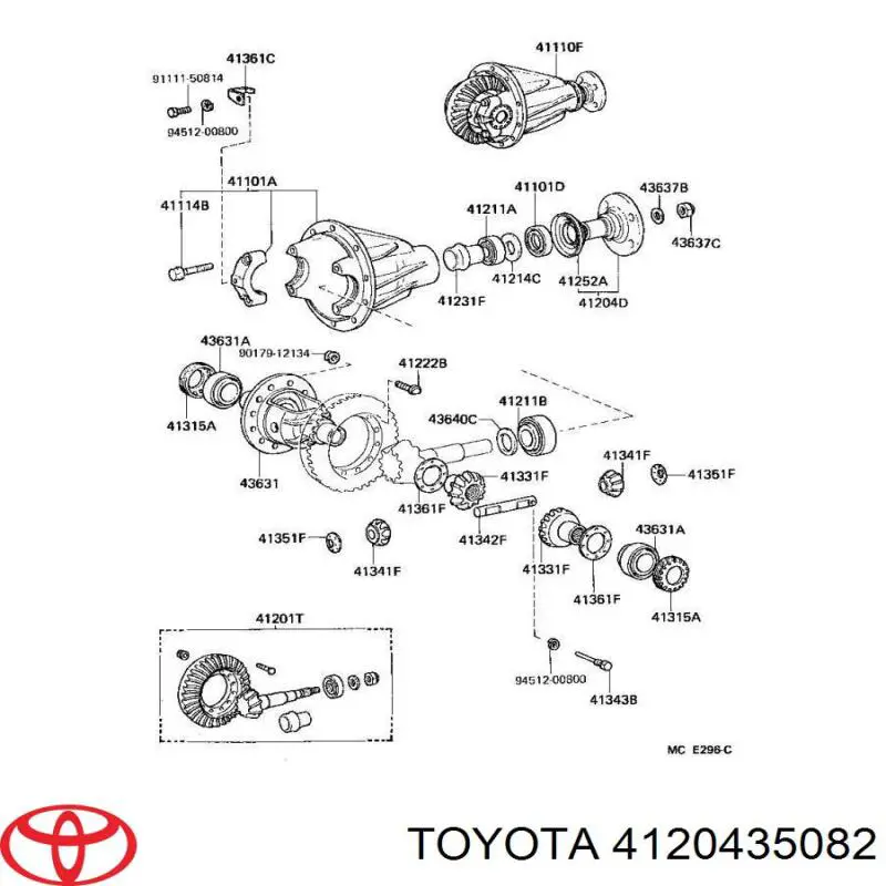 Brida del piñón del diferencial trasero Toyota 4120435081 precio, desde 100,69 EUR