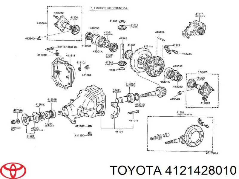  Toyota 4121428010 precio, desde 10,93 EUR