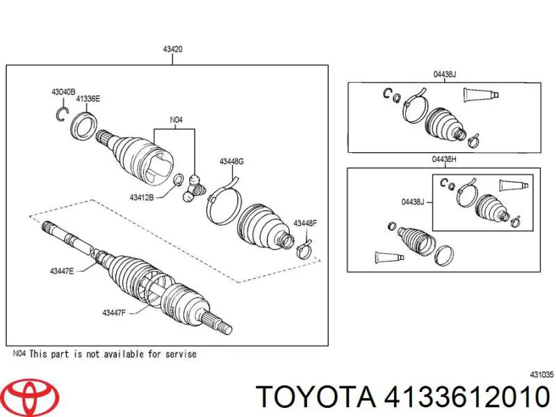 Retén del semieje delantero Toyota 4133612010 precio, desde 3,80 EUR