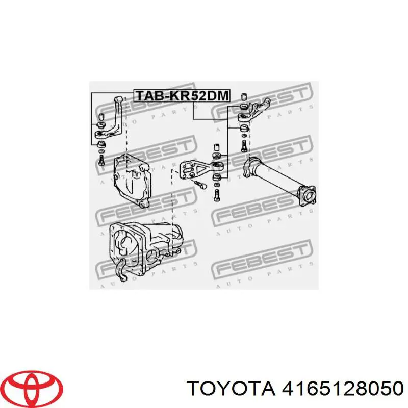 Silentblock del soporte del diferencial delantero Toyota 4165128050 precio, desde 10,62 EUR