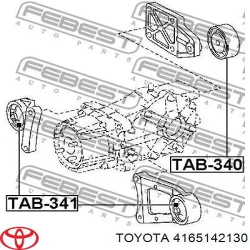 Comprar 4165142130 Toyota Silentblock del soporte del diferencial trasero