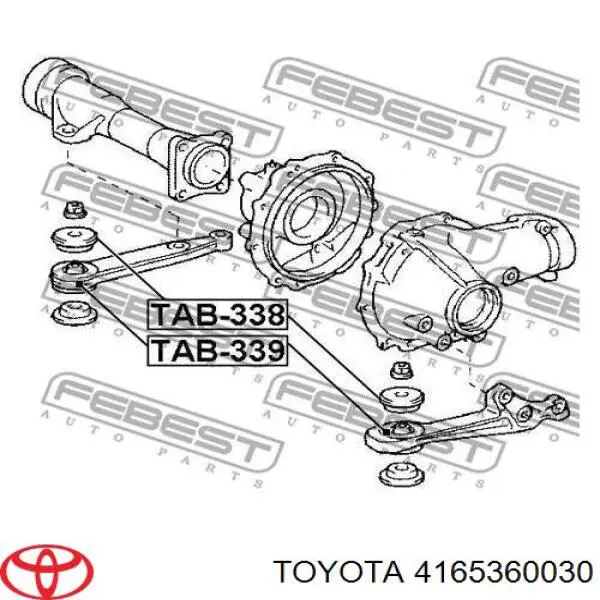 Silentblock del soporte del diferencial delantero Toyota 4165360030 precio, desde 8,13 EUR