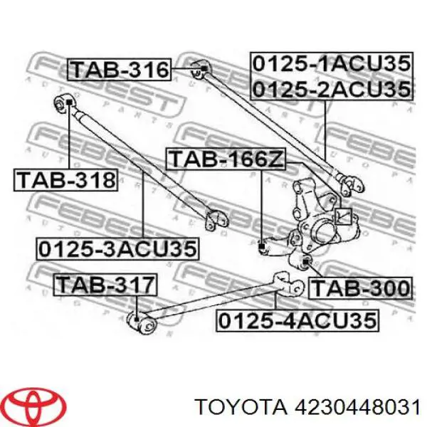 Mangueta trasera derecha Toyota 4230448031 precio, desde 8,11 EUR