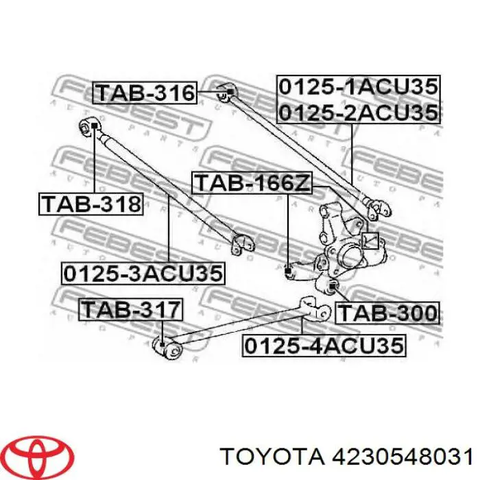 Comprar 4230548031 Toyota Mangueta trasera izquierda