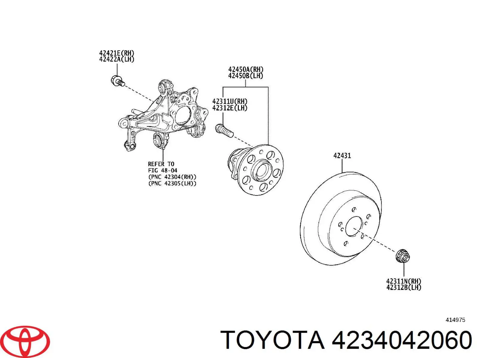 Árbol de transmisión trasero izquierdo para Toyota RAV4 (A5)