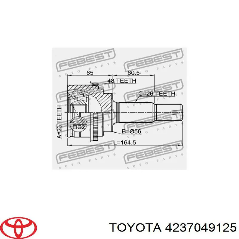 Junta homocinética exterior trasera para Lexus RX (U3)