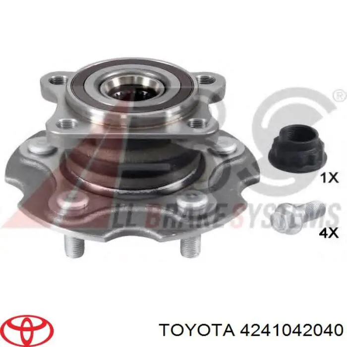 4241042040 Toyota cubo de rueda trasero