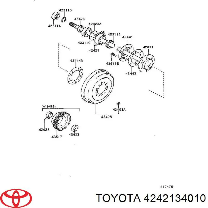 Buje de rueda Toyota 4242134010 precio, desde 190,12 EUR
