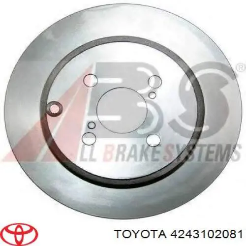 4243102081 Toyota disco de freno trasero
