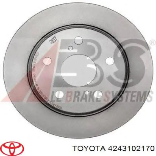 Disco de freno trasero Toyota Auris E15