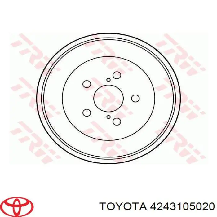 Comprar 4243105020 Toyota Tambor de freno trasero