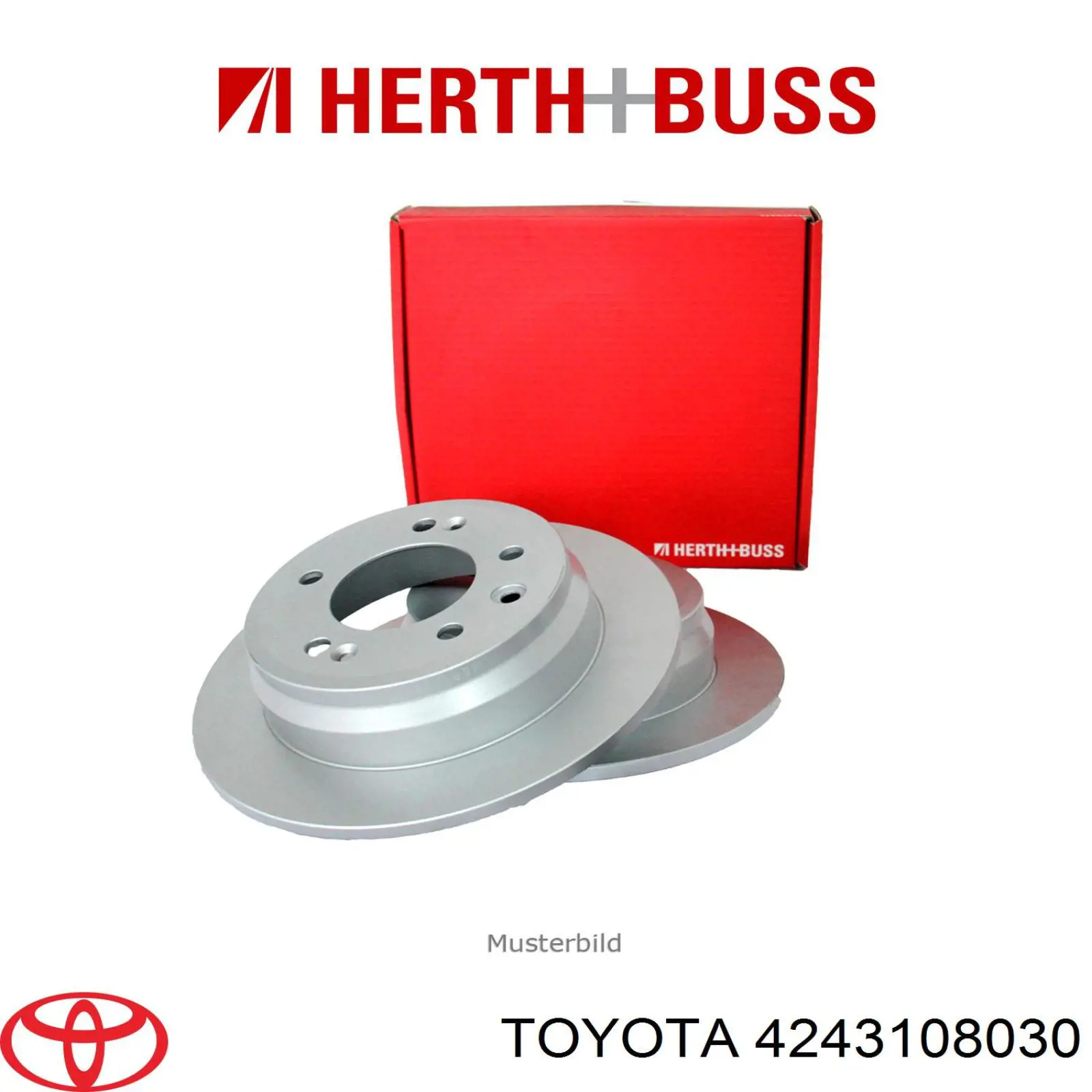 Disco de freno trasero 4243108030 Toyota