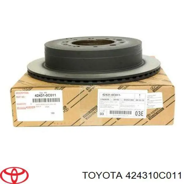 424310C011 Toyota disco de freno trasero