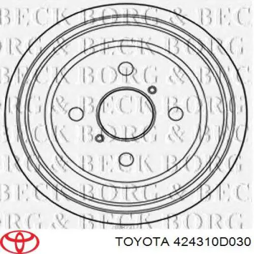 424310D030 Toyota freno de tambor trasero