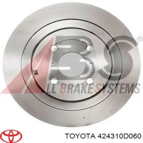 Disco de freno trasero 424310D060 Toyota