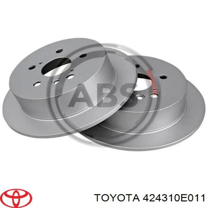 Disco de freno trasero 424310E011 Toyota