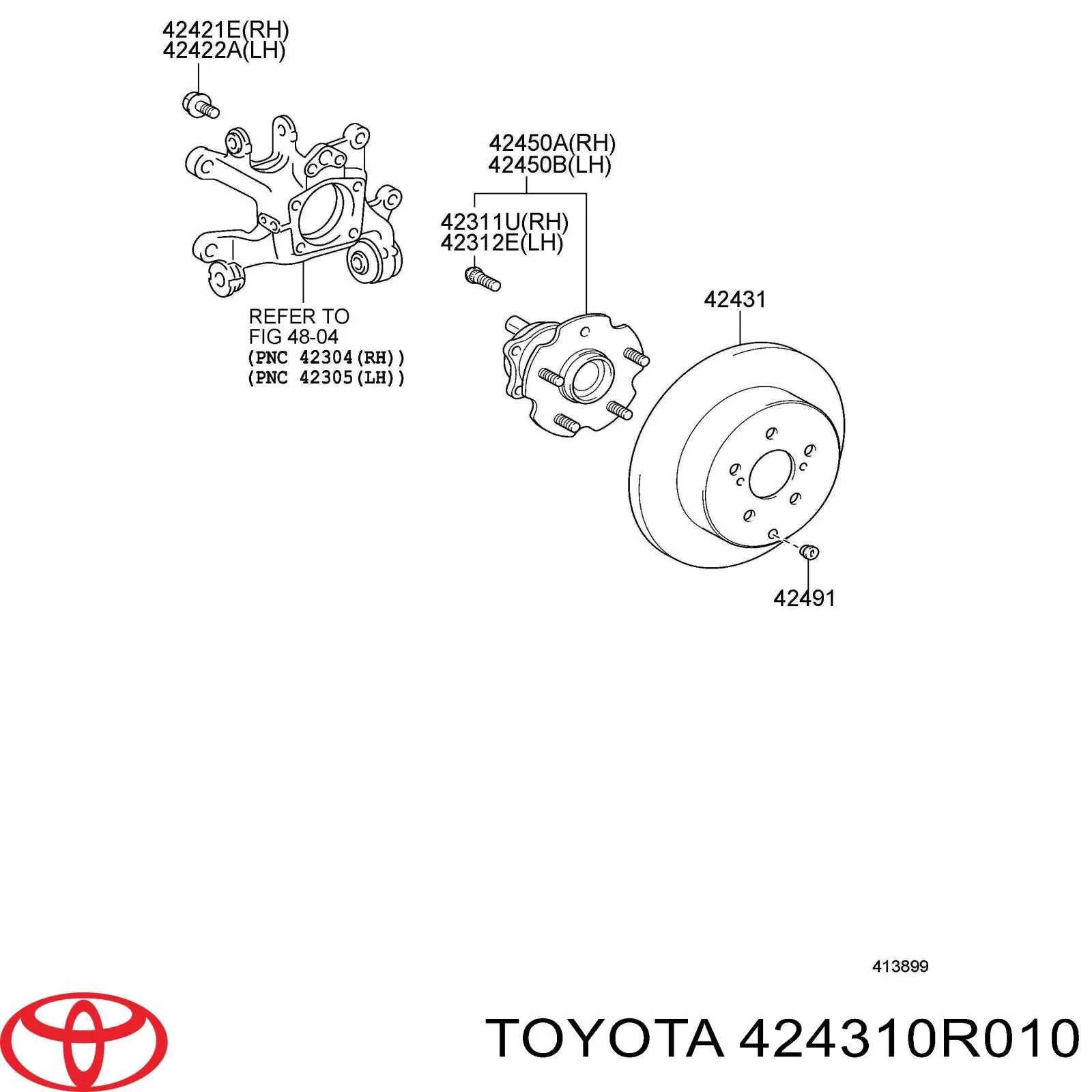 Comprar 424310R010 Toyota Disco de freno trasero