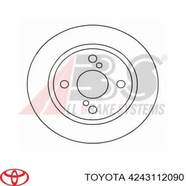 Disco de freno, eje trasero para Toyota Corolla (E8)