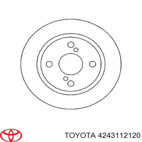 Disco de freno trasero Toyota Corolla E8