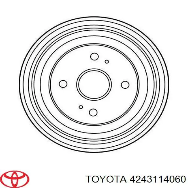 Tambor de freno trasero para Toyota Liteace (CM30G, KM30G)