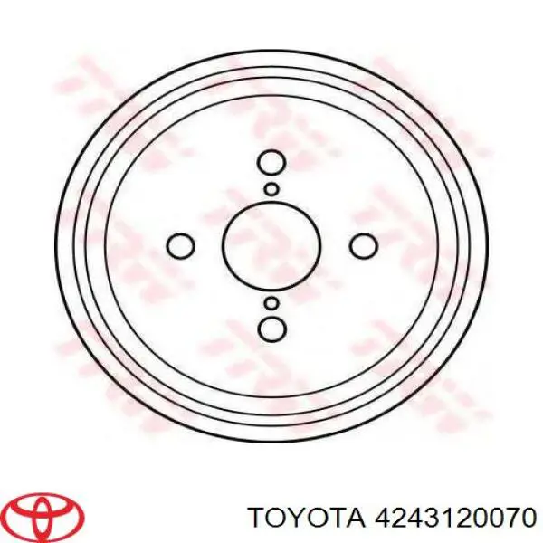 4243120070 Toyota freno de tambor trasero
