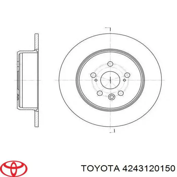 4243120150 Toyota disco de freno trasero