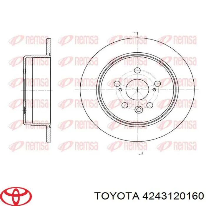Comprar 4243120160 Toyota Disco de freno trasero