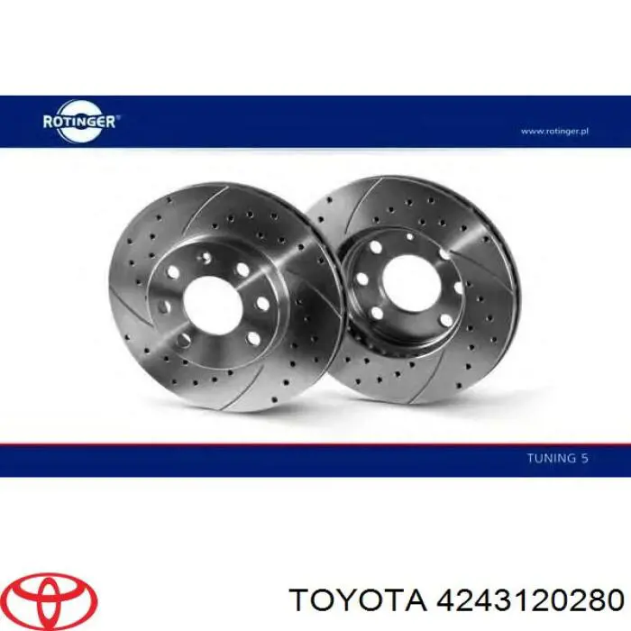 4243120280 Toyota disco de freno trasero