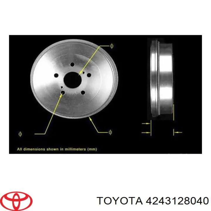 Tambor de freno trasero para Toyota Previa (TCR1, TCR2)