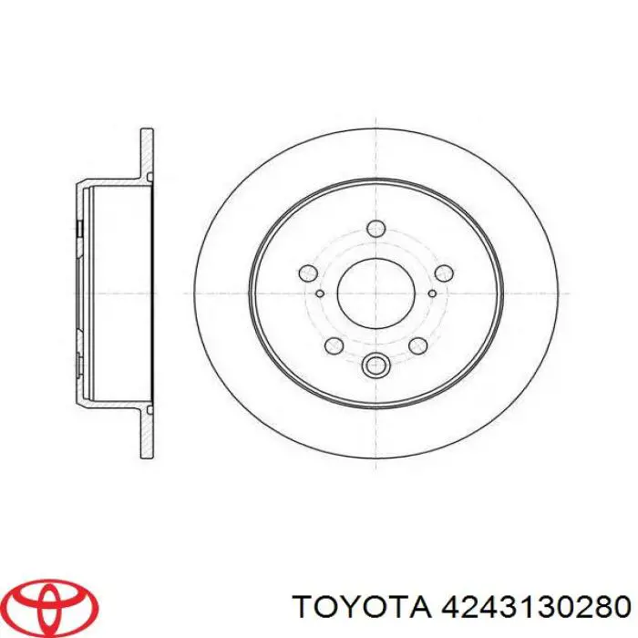 Disco de freno trasero Toyota 4243130280 precio, desde 48,91 EUR