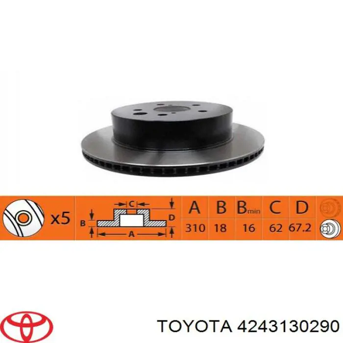 Frenos traseros Toyota 4243130290