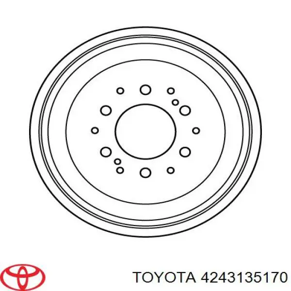 4243135170 Toyota freno de tambor trasero