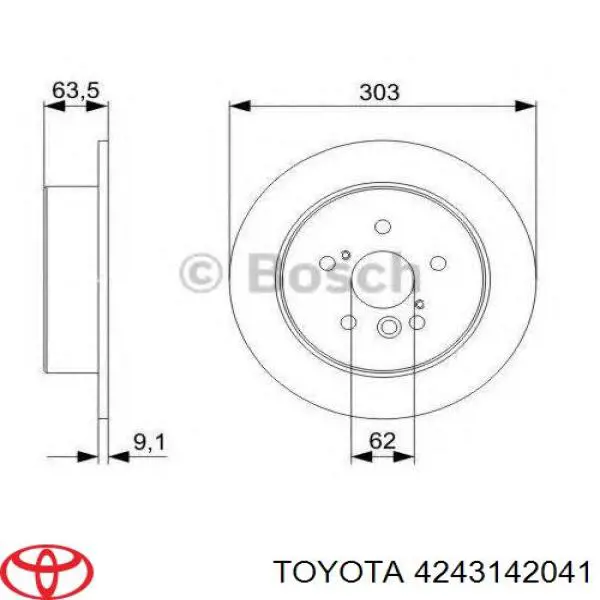 Frenos traseros Toyota 4243142041