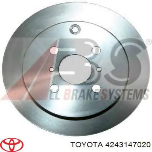 4243147020 Toyota disco de freno trasero