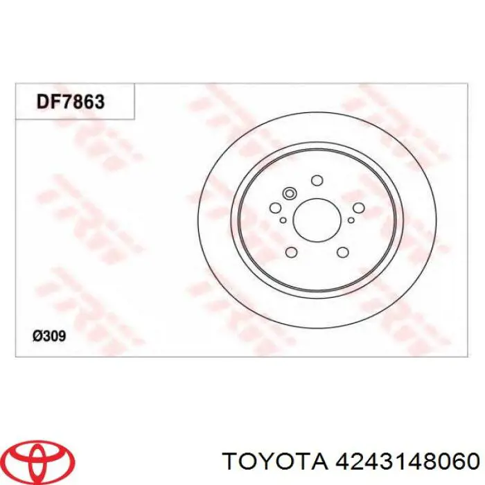 4243148060 Toyota Freno de disco trasero