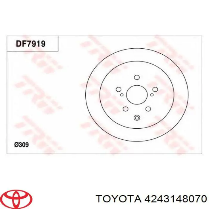 Disco de freno trasero Toyota 4243148070 precio, desde 54,43 EUR