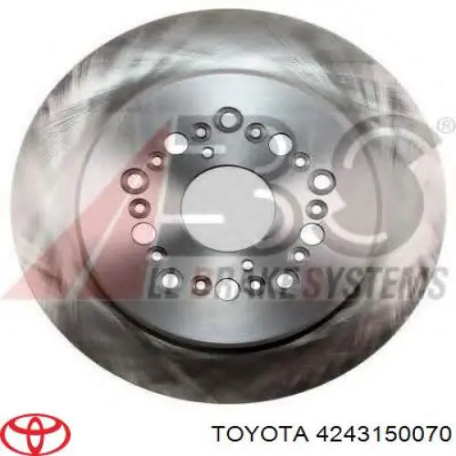 4243150070 Toyota disco de freno trasero