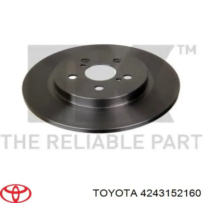 4243152160 Toyota disco de freno trasero