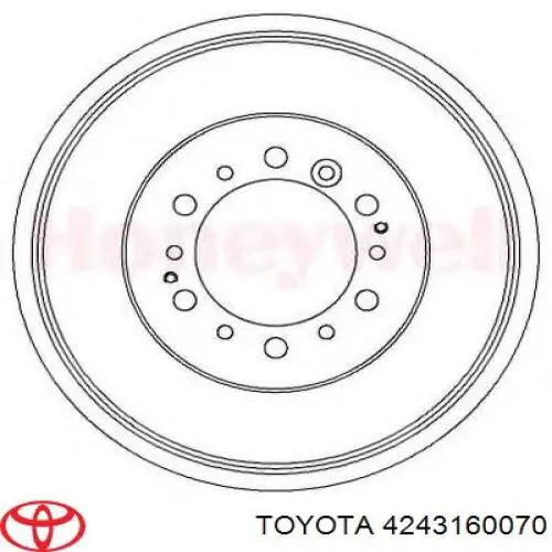 4243160070 Toyota freno de tambor trasero