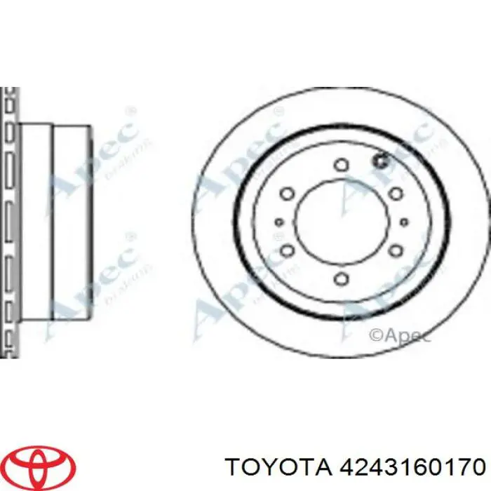 4243160170 Toyota disco de freno trasero