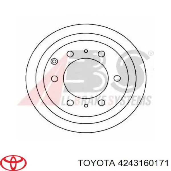 4243160171 Toyota Freno de disco trasero