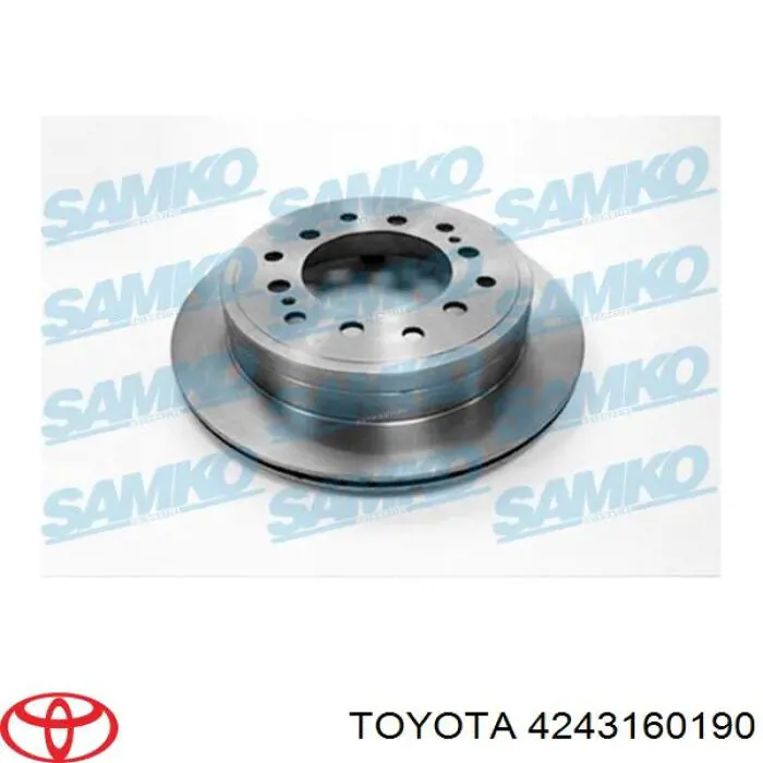 4243160190 Toyota disco de freno trasero
