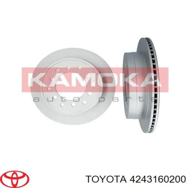 Disco de freno trasero 4243160200 Toyota