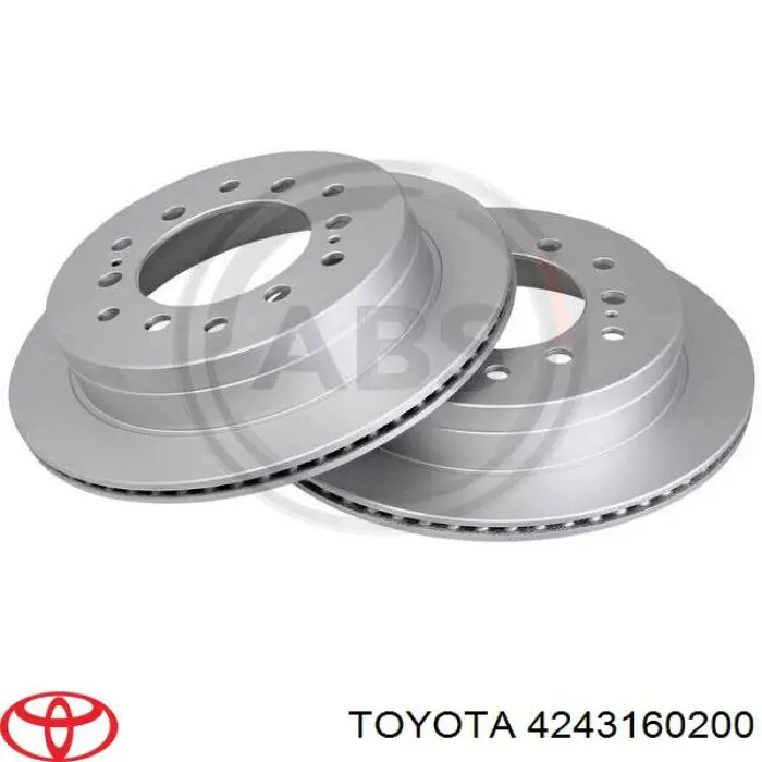 Disco de freno trasero Toyota 4243160200 precio, desde 48,73 EUR