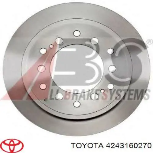 4243160270 Toyota disco de freno trasero