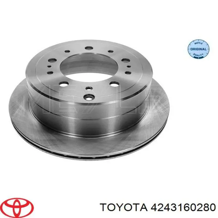 Disco de freno trasero 4243160280 Toyota